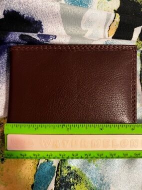Men's Italian Leather Card Holder Wallet - Deep Brown
